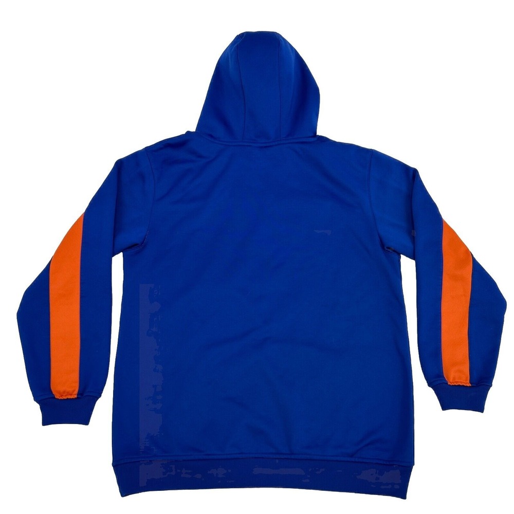 New York Knicks Sweatshirt Men's M Blue Orange adidas Hoodie NBA - Picture 4 of 8